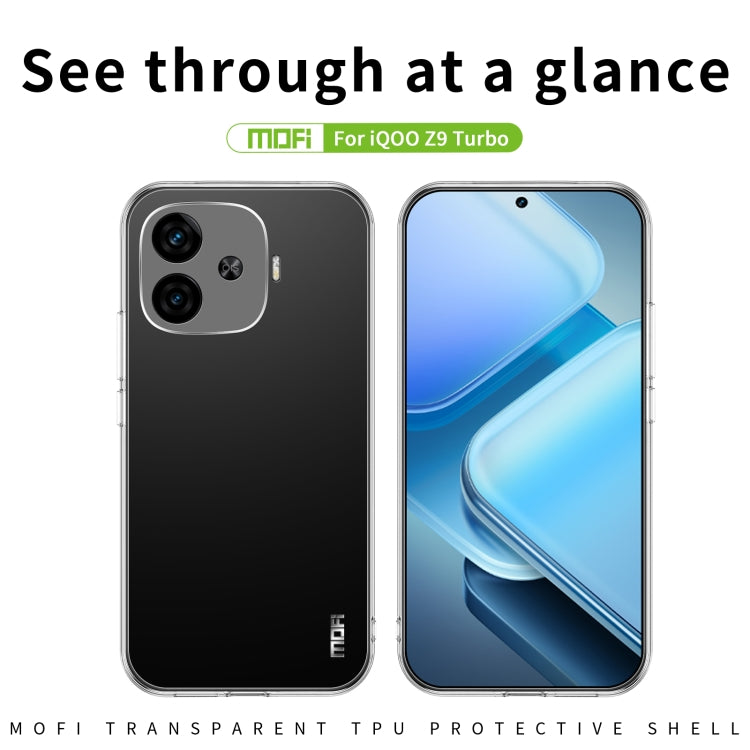 For vivo iQOO Z9 Turbo MOFI Ming Series Ultra-thin TPU Phone Case - Transparent