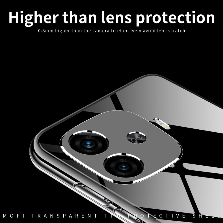 For vivo iQOO Z9 Turbo MOFI Ming Series Ultra-thin TPU Phone Case - Transparent
