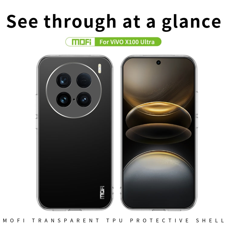 For vivo X100 Ultra MOFI Ming Series Ultra-thin TPU Phone Case - Transparent