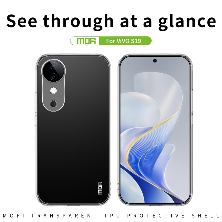 For vivo S19 MOFI Ming Series Ultra-thin TPU Phone Case - Transparent