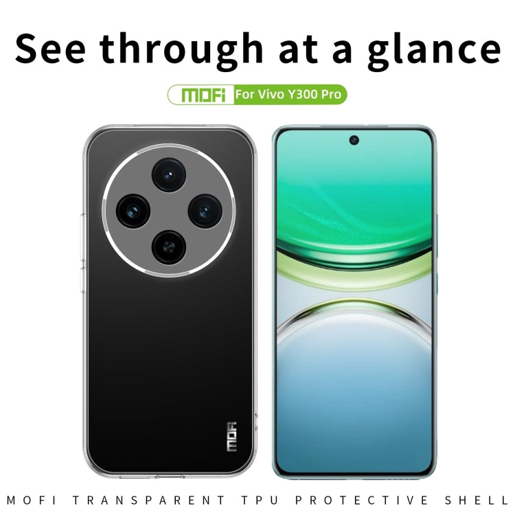 For vivo Y300 Pro MOFI Ming Series Ultra-thin TPU Phone Case - Transparent
