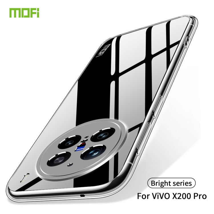 For vivo X200 Pro MOFI Ming Series Ultra-thin TPU Phone Case - Transparent