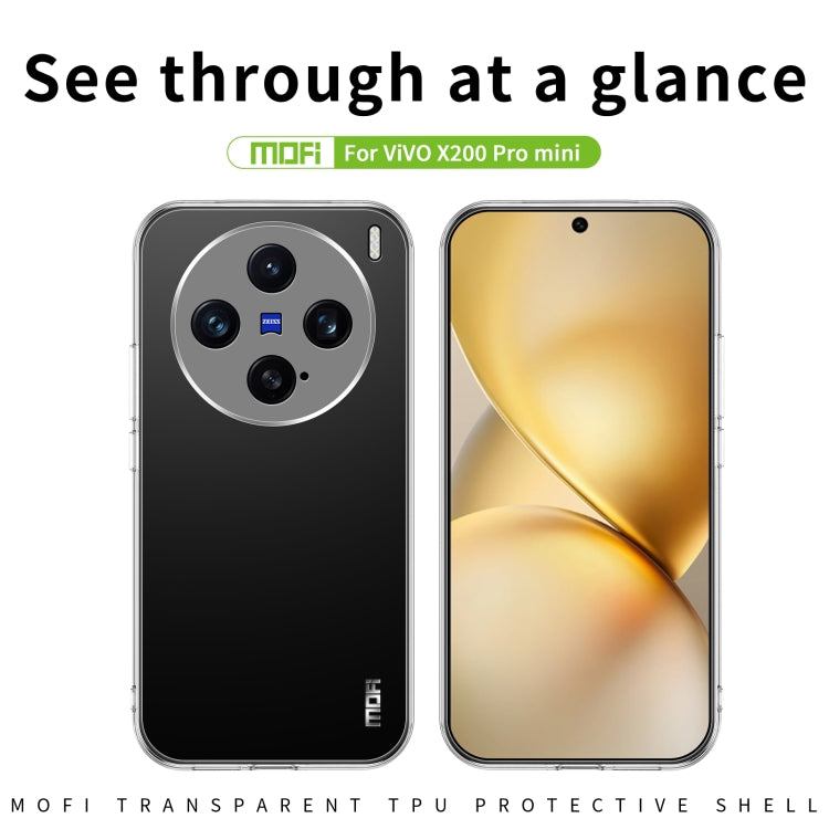 For vivo X200 mini MOFI Ming Series Ultra-thin TPU Phone Case - Transparent