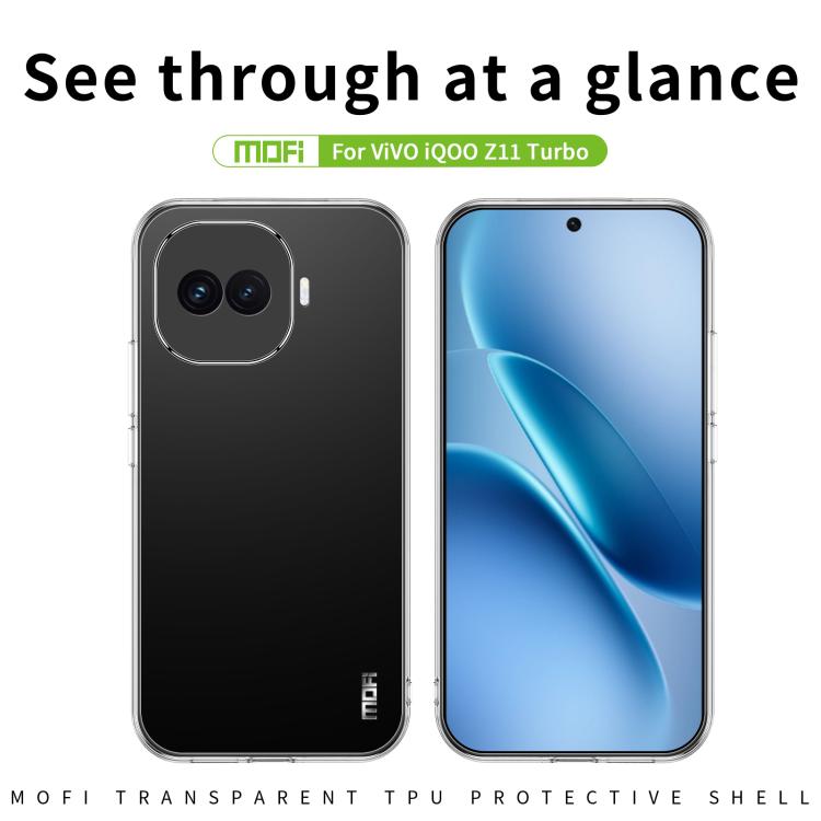 For vivo iQOO Z11 Turbo MOFI Ming Series Ultra-thin TPU Phone Case - Transparent