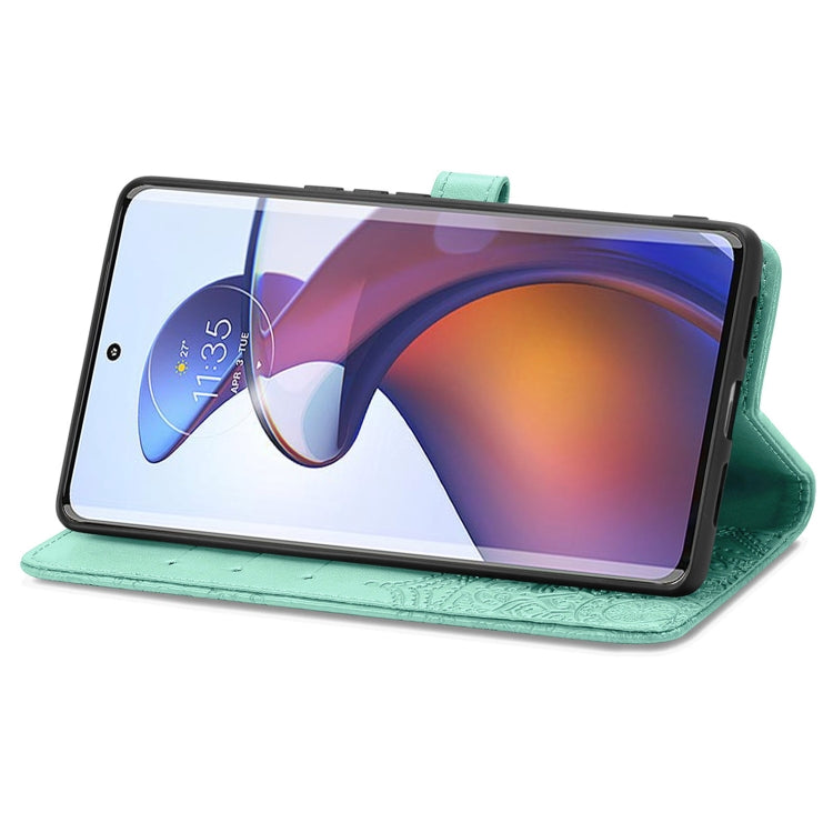 For Motorola Moto Edge 30 Fusion Mandala Flower Embossed Leather Phone Case