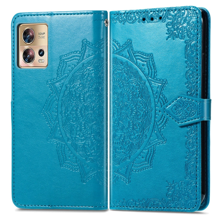 For Motorola Moto Edge 30 Fusion Mandala Flower Embossed Leather Phone Case