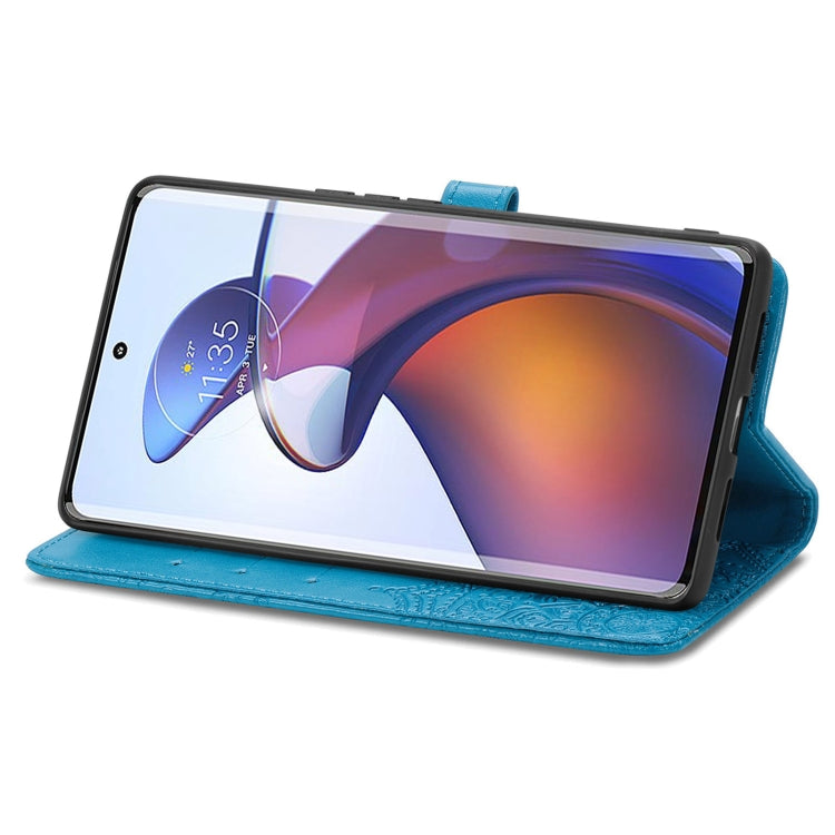 For Motorola Moto Edge 30 Fusion Mandala Flower Embossed Leather Phone Case