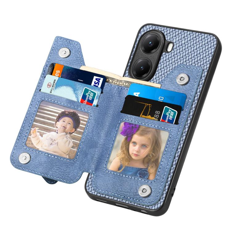 For Redmi Turbo 4 Carbon Fiber Horizontal Flip Zipper Wallet Phone Case