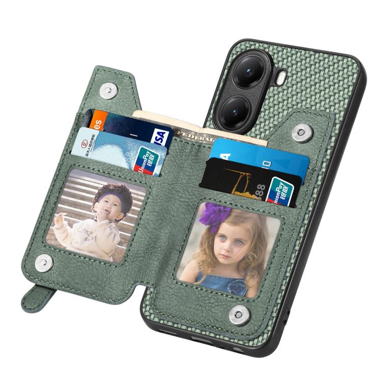 For Redmi Turbo 4 Carbon Fiber Horizontal Flip Zipper Wallet Phone Case