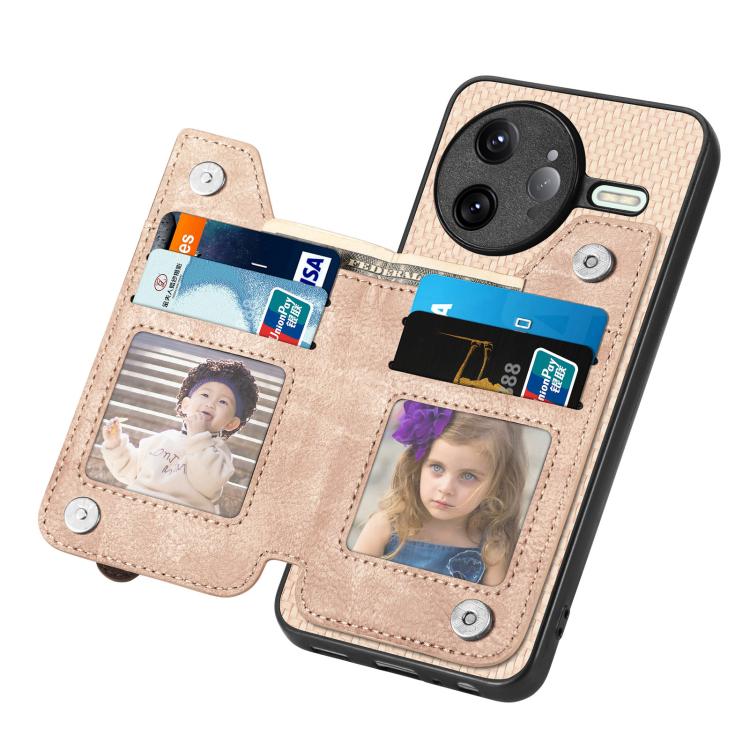 For Redmi K80 Pro / Poco F7 Ultra Carbon Fiber Horizontal Flip Zipper Wallet Phone Case