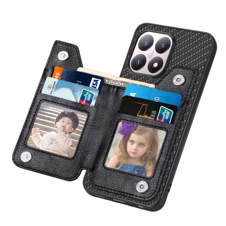 For Xiaomi 15T Carbon Fiber Horizontal Flip Zipper Wallet Phone Case