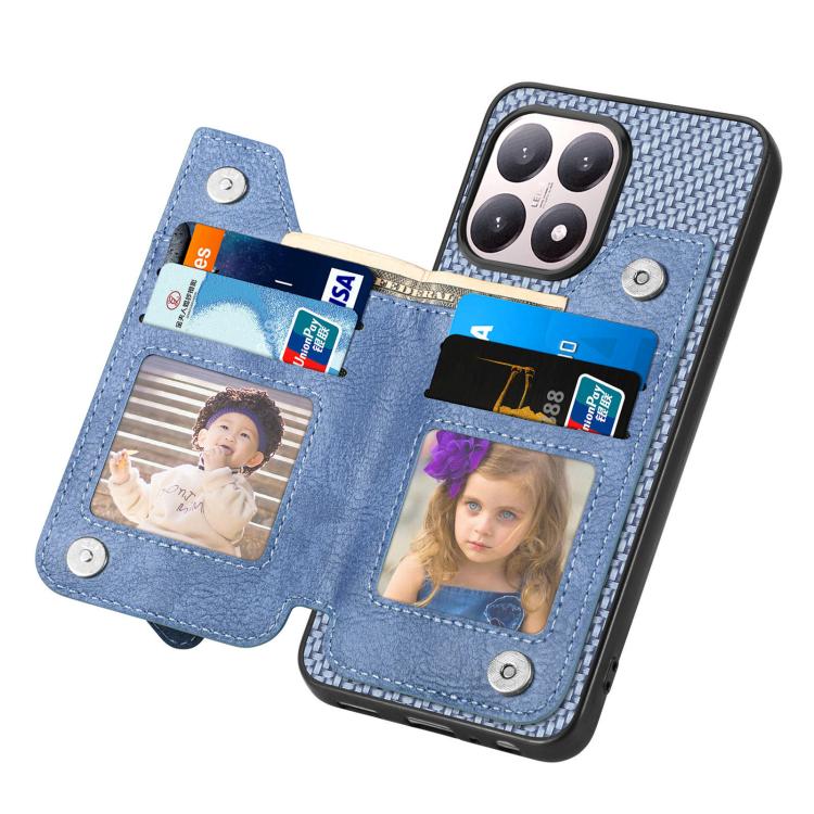 For Xiaomi 15T Carbon Fiber Horizontal Flip Zipper Wallet Phone Case