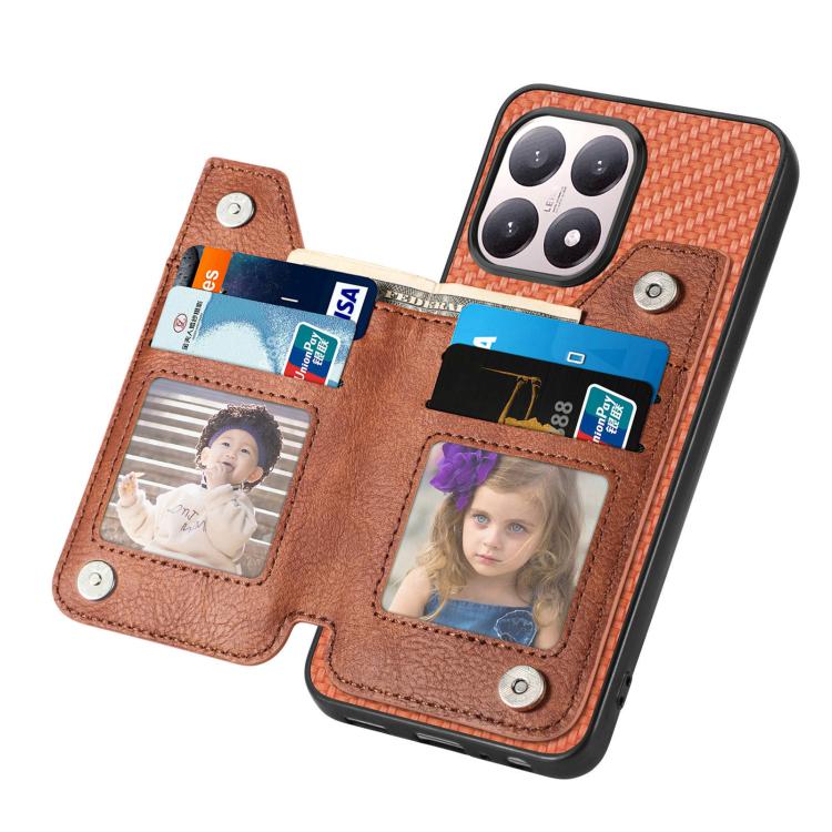For Xiaomi 15T Carbon Fiber Horizontal Flip Zipper Wallet Phone Case