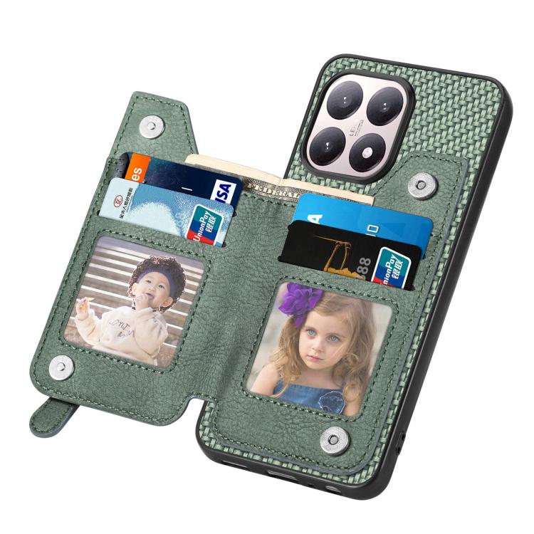 For Xiaomi 15T Carbon Fiber Horizontal Flip Zipper Wallet Phone Case