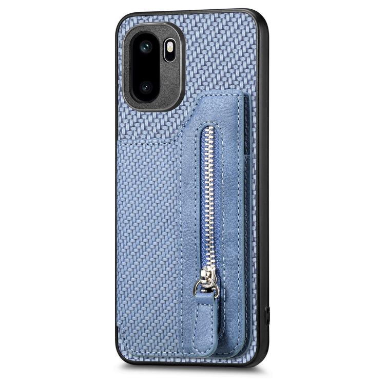 For OnePlus Ace 6 / 6T / 15R Carbon Fiber Horizontal Flip Zipper Wallet Phone Case