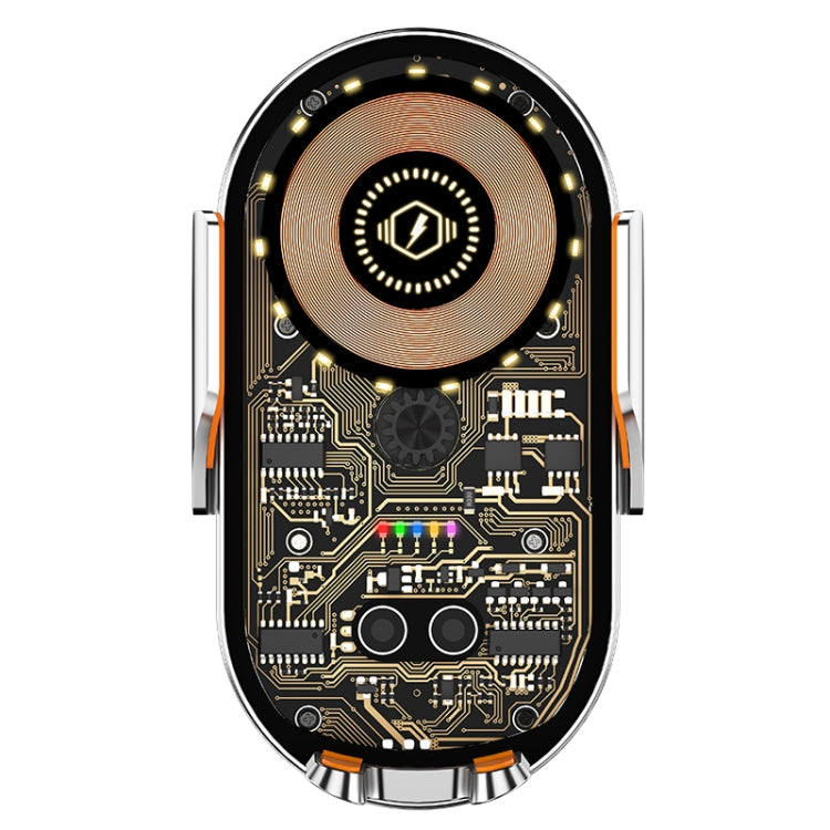 C12 Wireless Fast Charging Car Bracket Interior Cup Air Outlet Fixing Clip Induction Luminous LOGO