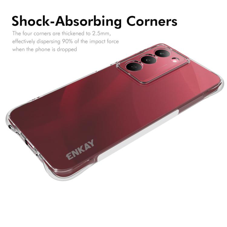 For Realme 14X 5G Global ENKAY Transparent TPU Shockproof Anti-slip Phone Case