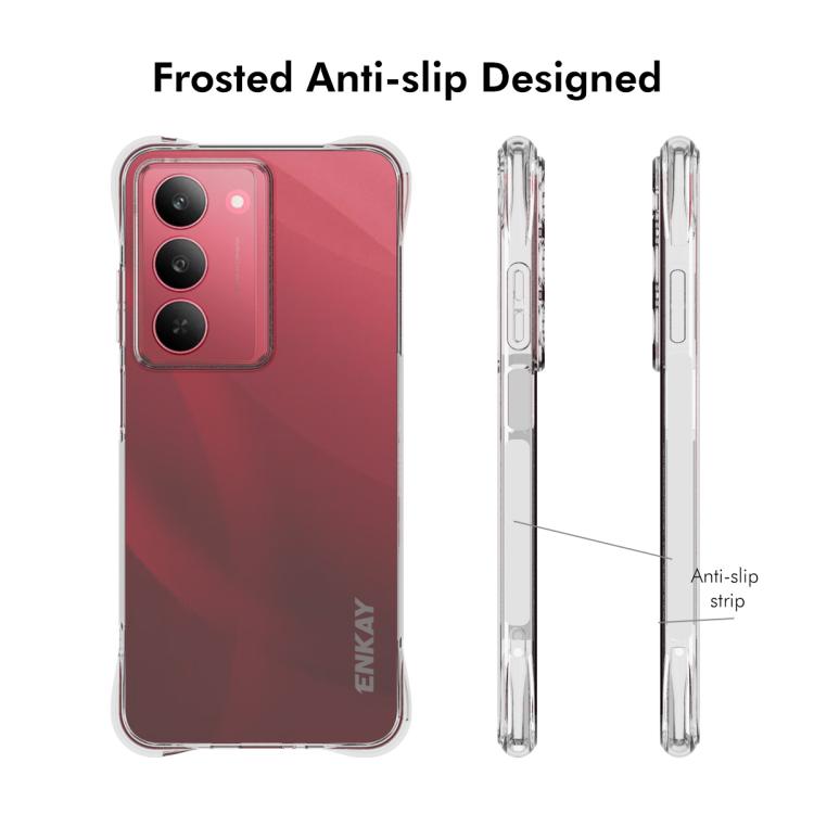 For Realme 14X 5G Global ENKAY Transparent TPU Shockproof Anti-slip Phone Case