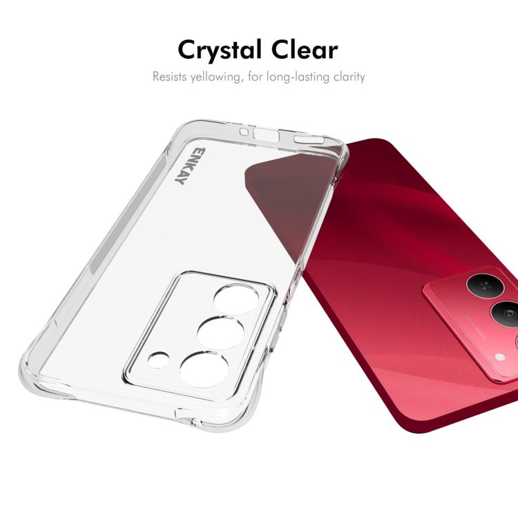 For Realme 14X 5G Global ENKAY Transparent TPU Shockproof Anti-slip Phone Case