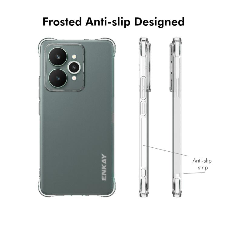 For Realme 15 5G Global ENKAY Transparent TPU Shockproof Anti-slip Phone Case
