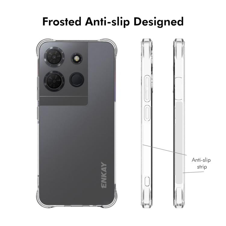 For TCL 503 4G ENKAY Hat-Prince Transparent TPU Shockproof Phone Case