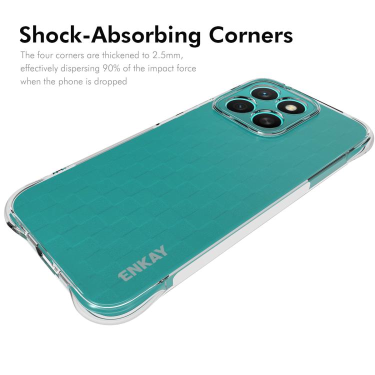For Honor X8c 4G ENKAY Hat-Prince Transparent TPU Shockproof Phone Case