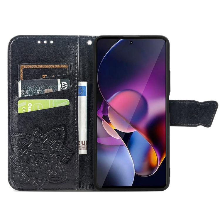 For Motorola Moto G Stylus 5G 2024 Butterfly Love Flower Embossed Leather Phone Case