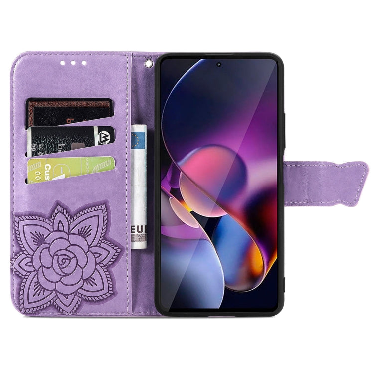 For Motorola Moto G Stylus 5G 2024 Butterfly Love Flower Embossed Leather Phone Case