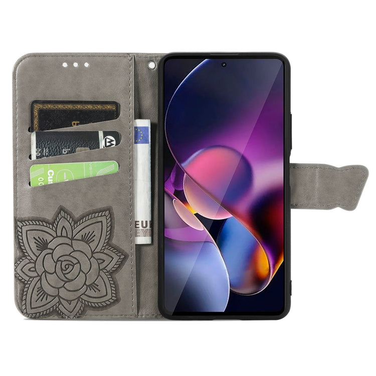 For Motorola Moto G Stylus 5G 2024 Butterfly Love Flower Embossed Leather Phone Case