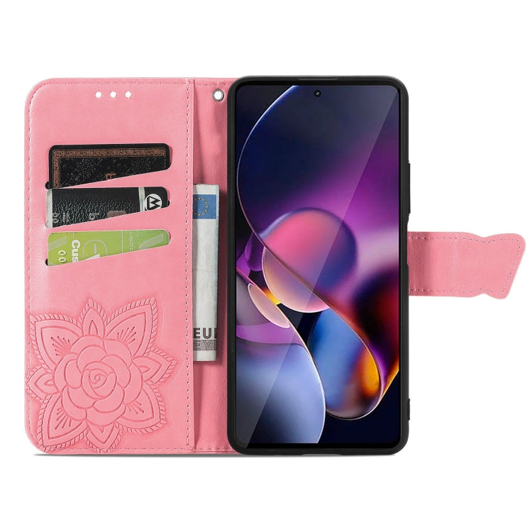 For Motorola Moto G Stylus 5G 2024 Butterfly Love Flower Embossed Leather Phone Case