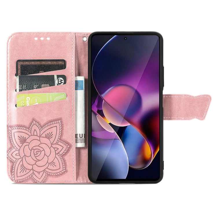 For Motorola Moto G Stylus 5G 2024 Butterfly Love Flower Embossed Leather Phone Case