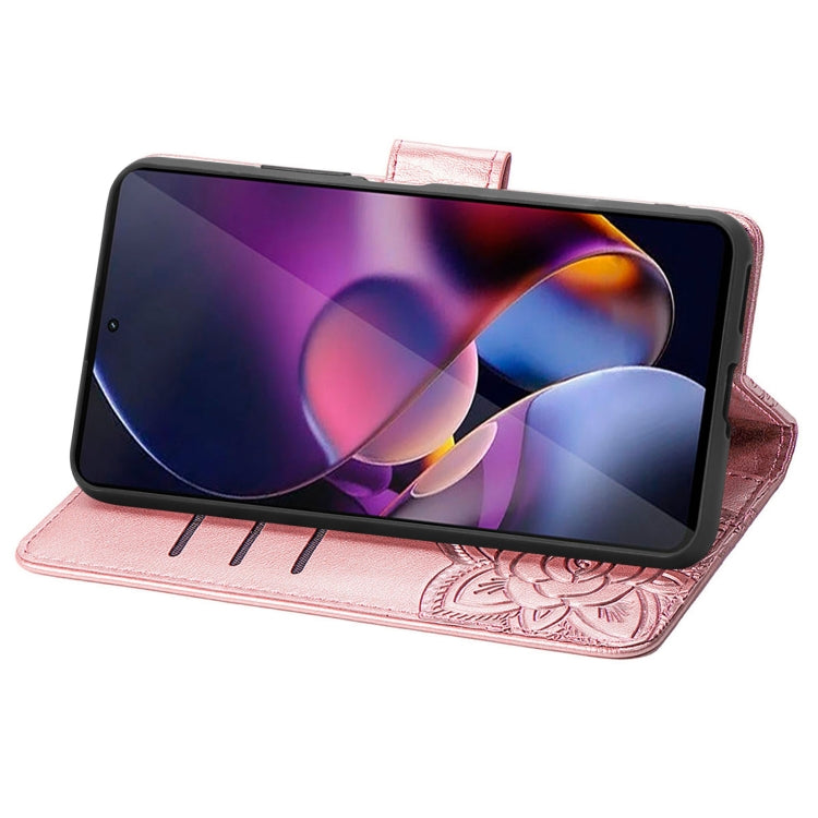 For Motorola Moto G Stylus 5G 2024 Butterfly Love Flower Embossed Leather Phone Case