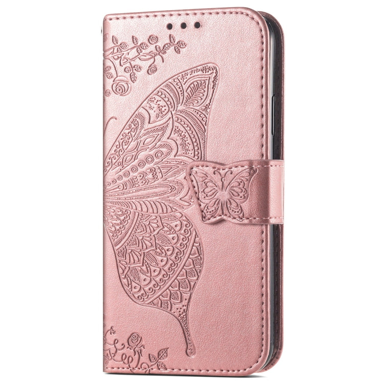 For Motorola Edge 50 Pro Butterfly Love Flower Embossed Leather Phone Case