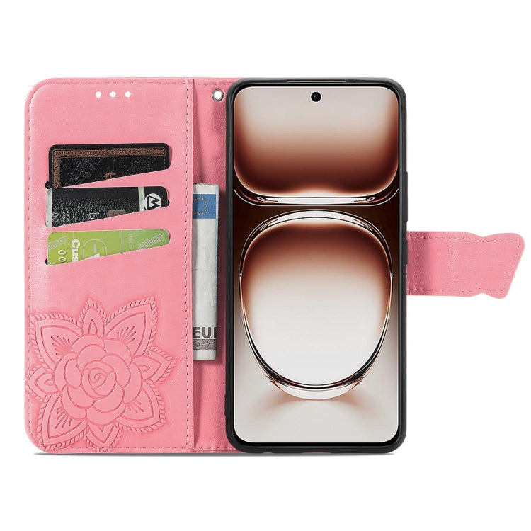For Motorola  Edge 50 Neo Butterfly Love Flower Embossed Leather Phone Case