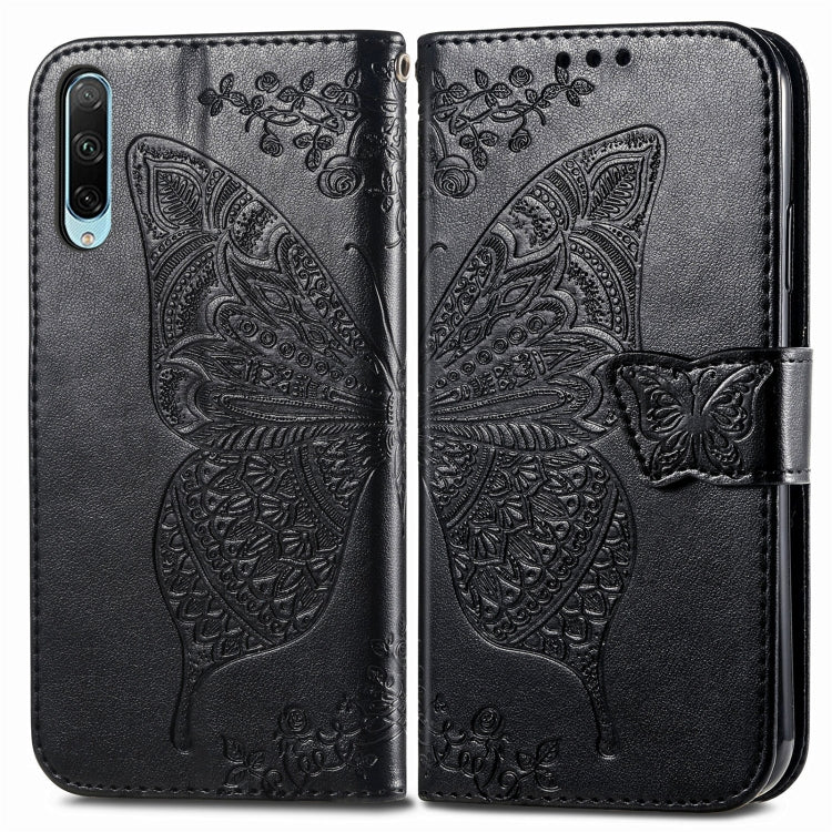 For Honor 30i Butterfly Love Flower Embossed Leather Phone Case