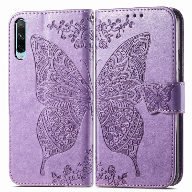 For Honor 30i Butterfly Love Flower Embossed Leather Phone Case