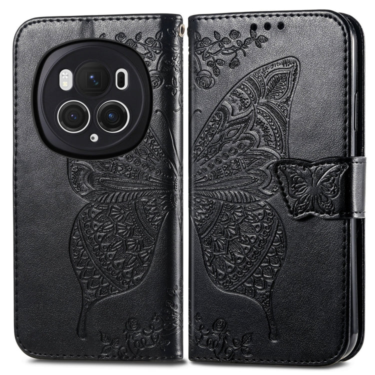 For Honor Magic6 Pro Butterfly Love Flower Embossed Leather Phone Case