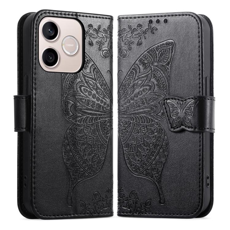 For Honor 600 Lite Global Butterfly Love Flower Embossed Leather Phone Case