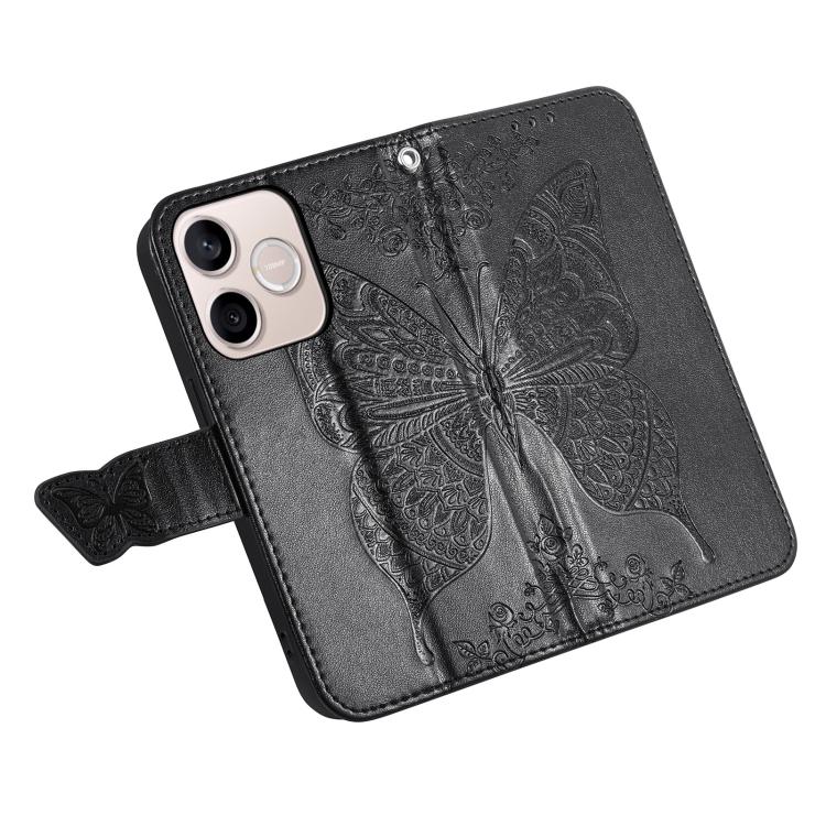 For Honor 600 Lite Global Butterfly Love Flower Embossed Leather Phone Case