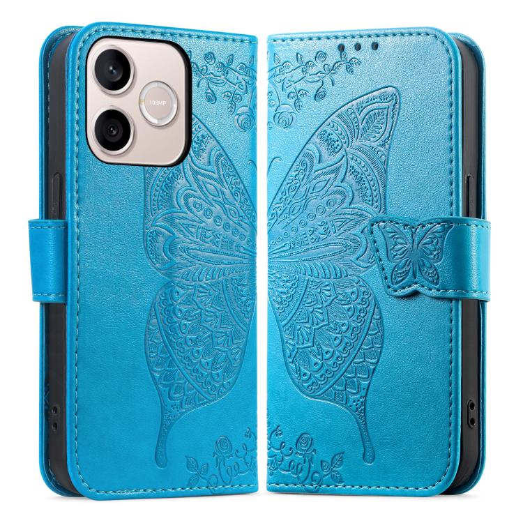 For Honor 600 Lite Global Butterfly Love Flower Embossed Leather Phone Case