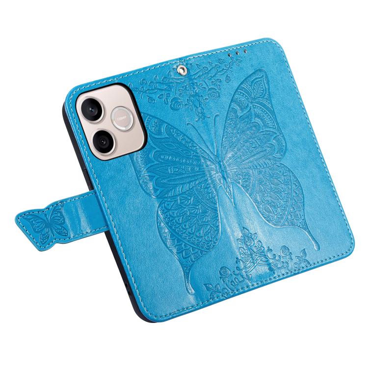 For Honor 600 Lite Global Butterfly Love Flower Embossed Leather Phone Case