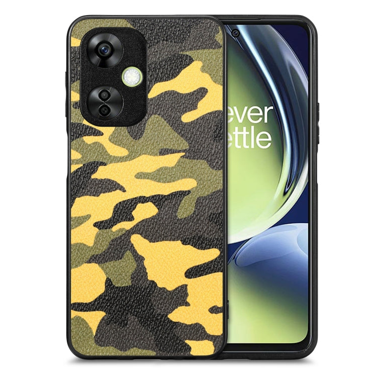 For Oneplus Nord CE 3 Camouflage Leather Back Cover Phone Case