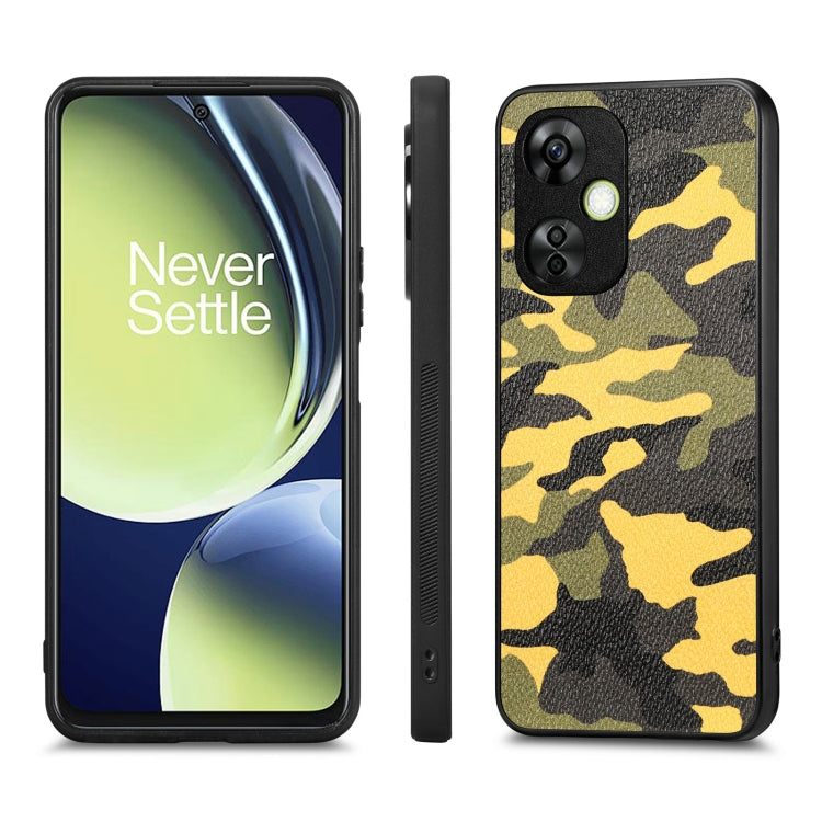 For Oneplus Nord CE 3 Camouflage Leather Back Cover Phone Case
