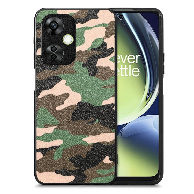 For Oneplus Nord CE 3 Camouflage Leather Back Cover Phone Case