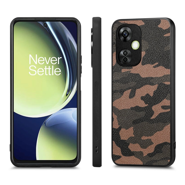 For Oneplus Nord CE 3 Camouflage Leather Back Cover Phone Case