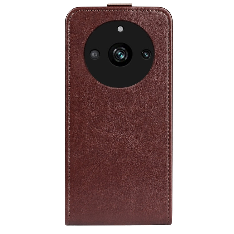 For Realme 11 Pro R64 Texture Vertical Flip Leather Phone Case