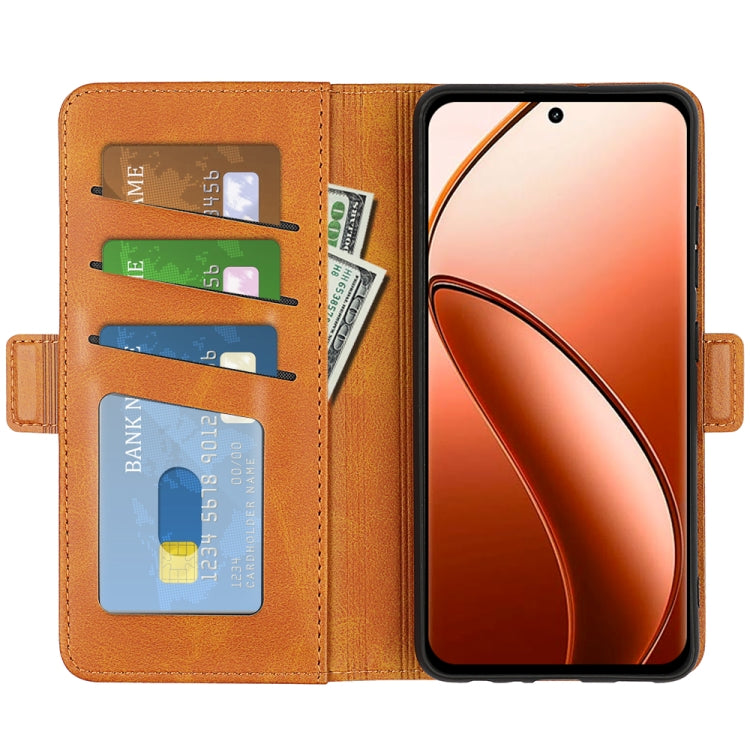 For Realme 12 Pro+ Dual-side Magnetic Buckle Horizontal Flip Leather Phone Case