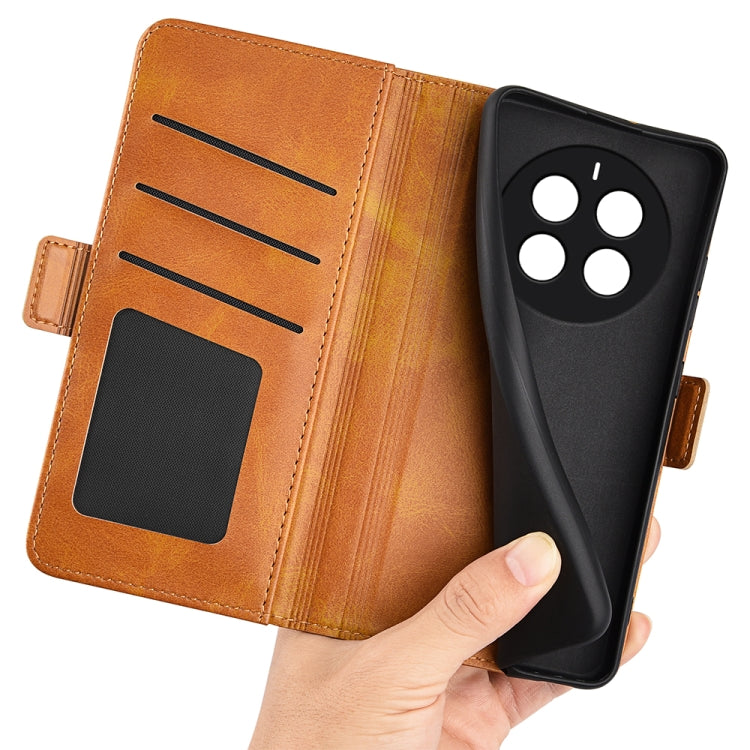 For Realme 12 Pro+ Dual-side Magnetic Buckle Horizontal Flip Leather Phone Case