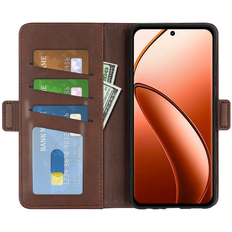 For Realme 12 Pro+ Dual-side Magnetic Buckle Horizontal Flip Leather Phone Case