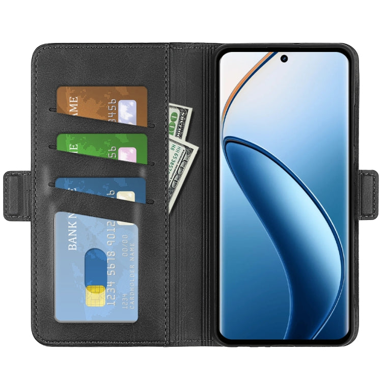 For Realme 12+ 5G Dual-side Magnetic Buckle Horizontal Flip Leather Phone Case